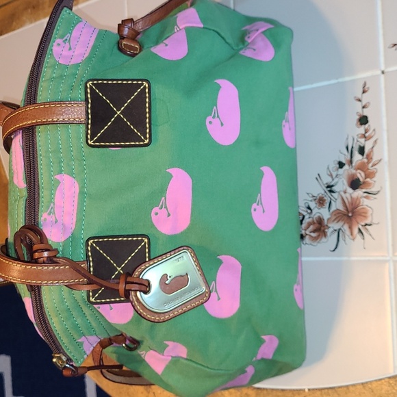 Dooney & Bourke-Green and Pink Vintage Purse Pre-loved. - Picture 3 of 16